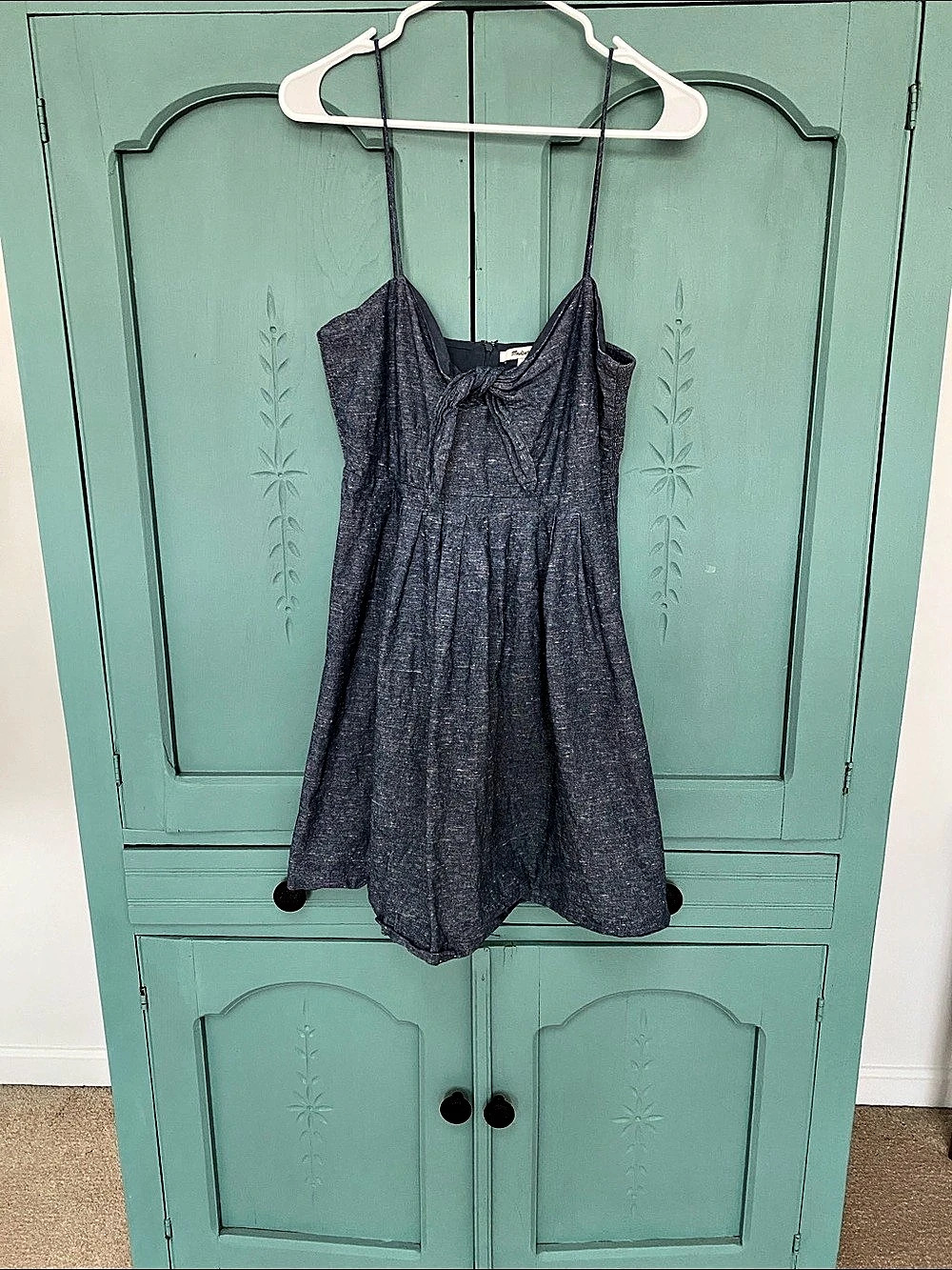 Madewell Mini Cotton Dress in Blue Size 6